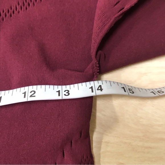 Fabletics Sarah SculptKnit Long-Sleeve Top Maroon Size L - Picture 6 of 7